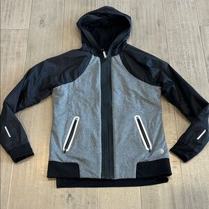 MPG Hooded Two-Tone Black and Gray Active Jacket